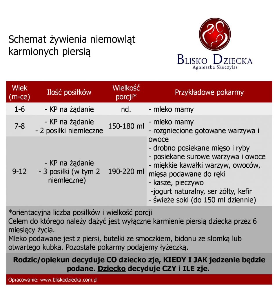 Schemat zywienie niemowlat kp
